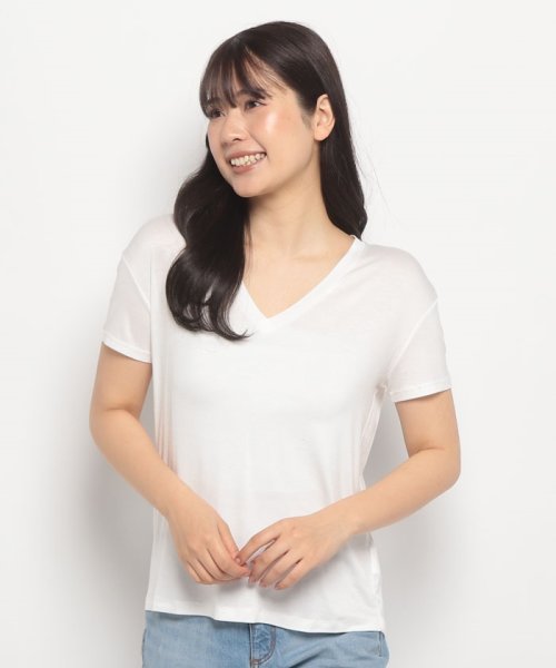 BENETTON (women)(ベネトン（レディース）)/ビスコースVネック半袖Tシャツ・カットソー/img04