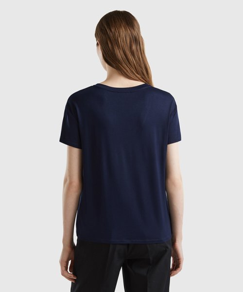 BENETTON (women)(ベネトン（レディース）)/ビスコースVネック半袖Tシャツ・カットソー/img17