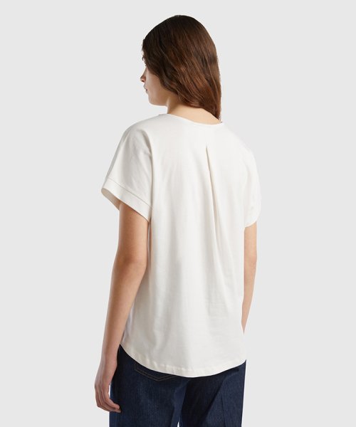 BENETTON (women)(ベネトン（レディース）)/クルーネックバックプリーツ半袖Tシャツ・カットソー/img17