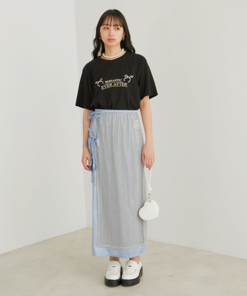 VIS(ビス)/【WEB限定】リボンロゴ刺繍Tシャツ/img11