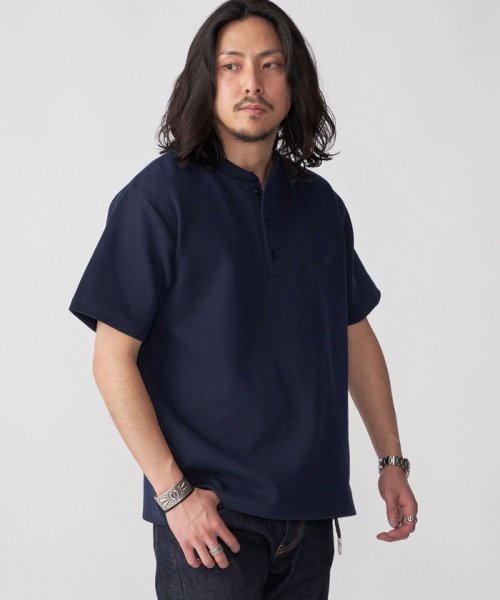 SHIPS MEN(シップス　メン)/*SHIPS: ワンポイント ロゴ バーズアイ ヘンリーネック Tシャツ 24SS/img11