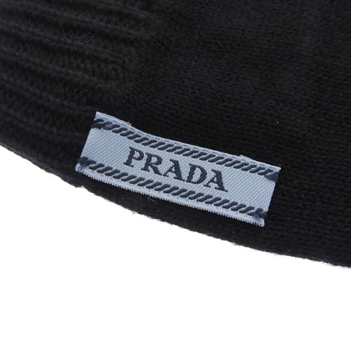 PRADA 使い分け プラダロゴ付きデニムバケットハット 2HC137 ライトブルー
