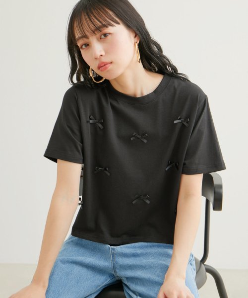 VIS(ビス)/【WEB限定】リボンモチーフTシャツ/img07