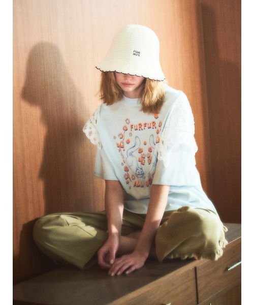 サイドフリルワイドパンツ 予めご了承ください