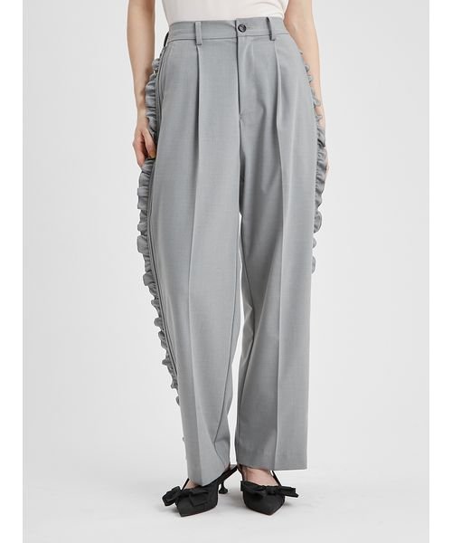 サイドフリルワイドパンツ 予めご了承ください