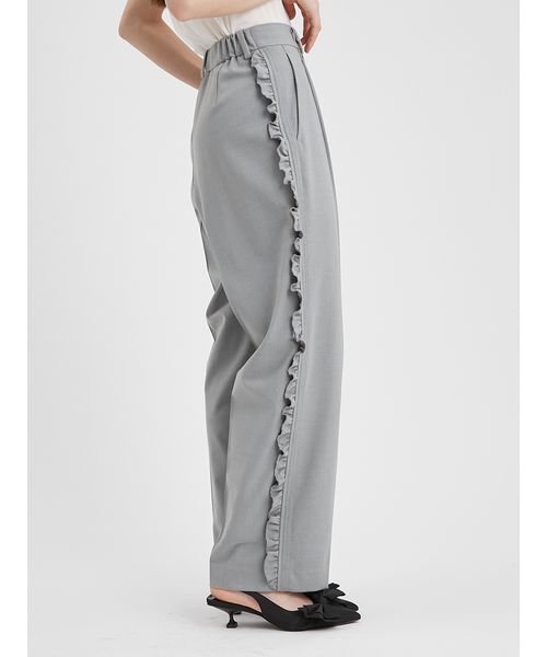 サイドフリルワイドパンツ 予めご了承ください