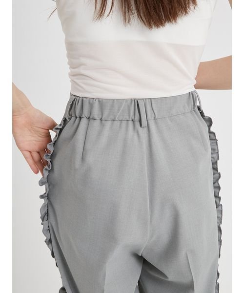 サイドフリルワイドパンツ 予めご了承ください
