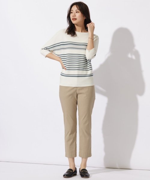 J.PRESS LADIES(J．プレス　レディス)/【WEB限定カラーあり・洗える】LINKS DOLMAN ホールガーメント ランダムボーダー ニット/img02