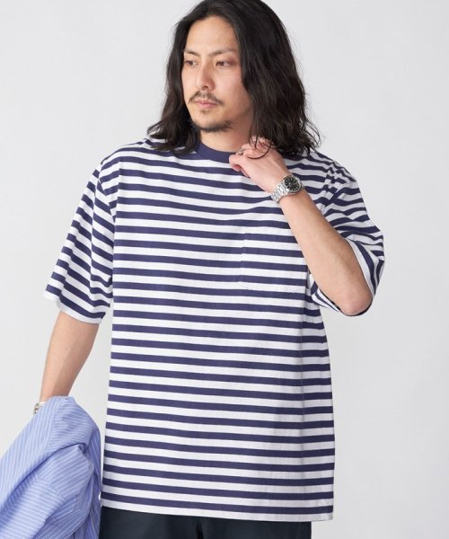 SHIPS MEN(シップス　メン)/SHIPS: COTTON USA ボーダー ポケット  Tシャツ/img17