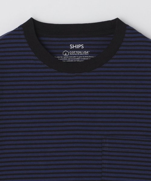 SHIPS MEN(シップス　メン)/SHIPS: COTTON USA ボーダー ポケット  Tシャツ/img19