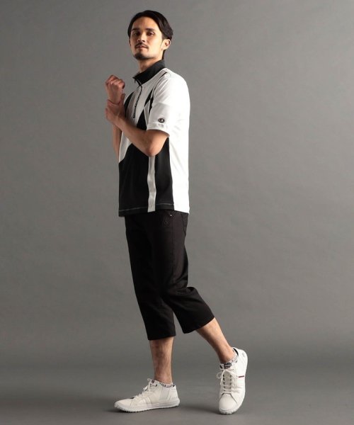 NICOLE CLUB FOR MEN(ニコルクラブフォーメン)/【NICOLE SPORTS】アラカルト切替ハーフジップポロシャツ/img01