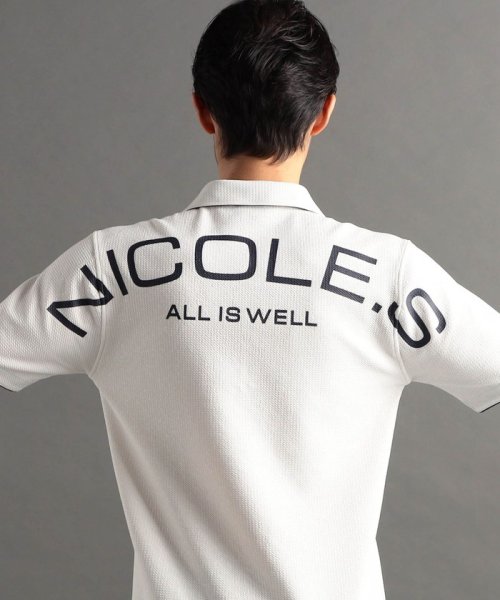 NICOLE CLUB FOR MEN(ニコルクラブフォーメン)/【NICOLE SPORTS】バックロゴプリントスキッパーポロシャツ/img14