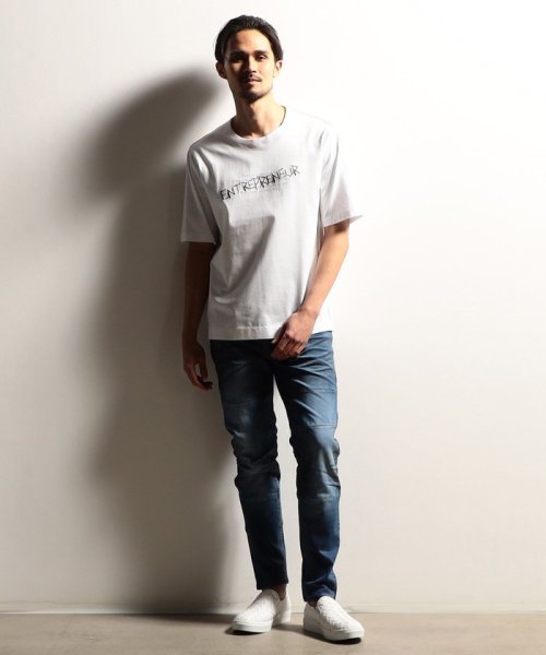 NICOLE CLUB FOR MEN(ニコルクラブフォーメン)/【RIELABO】ロゴデザインクルーネック半袖Tシャツ/img01