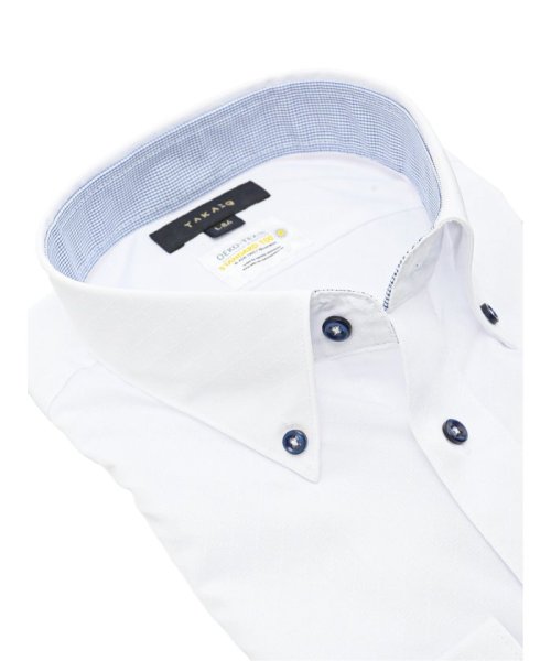 TAKA-Q(タカキュー)/形態安定 吸水速乾 スタンダードフィット ボタンダウン長袖シャツ シャツ メンズ ワイシャツ ビジネス ノーアイロン yシャツ ビジネスシャツ 形態安定/img01