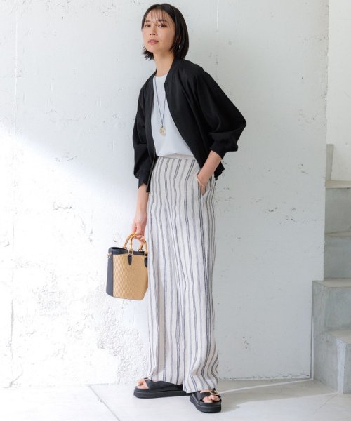 【CLASSY.6月号掲載/洗える】リネンレーヨンストレッチ ブルゾン 品番 パンツ