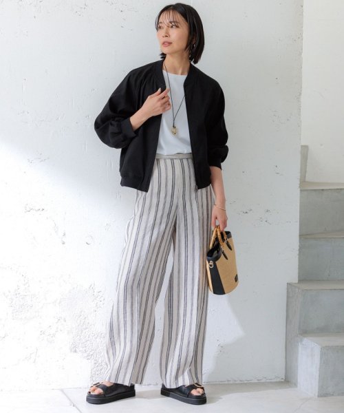 【CLASSY.6月号掲載/洗える】リネンレーヨンストレッチ ブルゾン 品番 パンツ