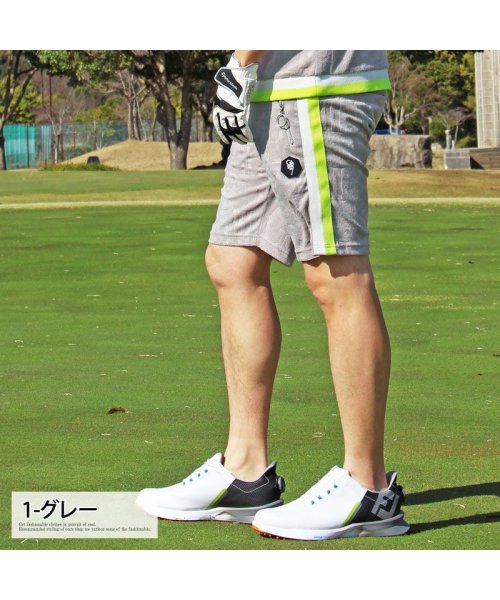 TopIsm(トップイズム)/ゴルフパンツ メンズ ゴルフウェア GIORNO SEVEN ジョルノセブン ハーフパンツ ショートパンツ 短パン ショーツ サマーパイルロゴ型押し 春夏/img05