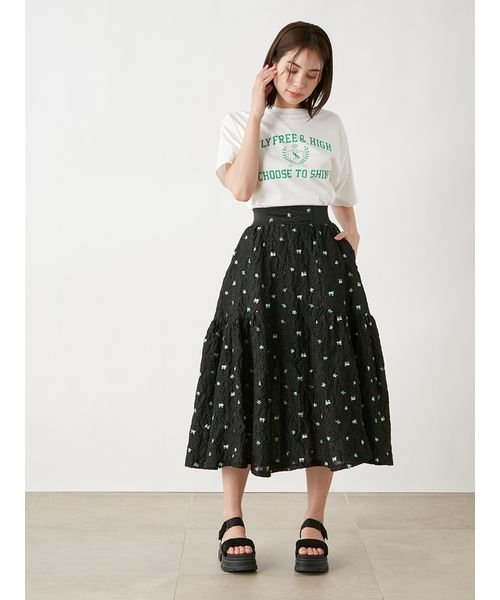 エンボスジャガードボリュームギャザースカート 予めご了承ください