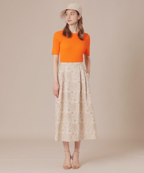 【婦人画報掲載】【BIBURY FLOWER】バイブリーフラワージャカードスカート BIBURY