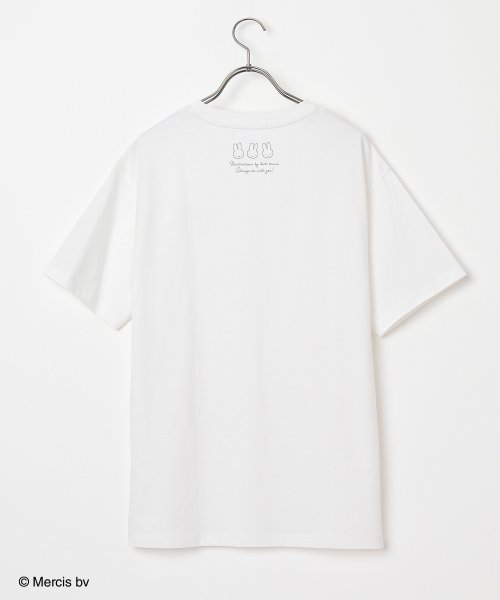 Honeys(ハニーズ)/ミッフィー／ゆるＴシャツ トップス Tシャツ レディース 白 半袖 ゆったり UVカット /img04