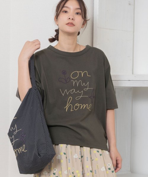 POU DOU DOU(プードゥドゥ)/on my way home刺繍Tシャツ/img07