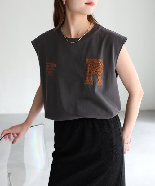 Riberry(リベリー)/サガラ刺繍バスケロゴノースリーブTシャツ/img01