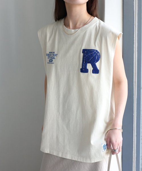 Riberry(リベリー)/サガラ刺繍バスケロゴノースリーブTシャツ/img05