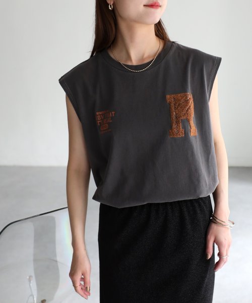 Riberry(リベリー)/サガラ刺繍バスケロゴノースリーブTシャツ/img12