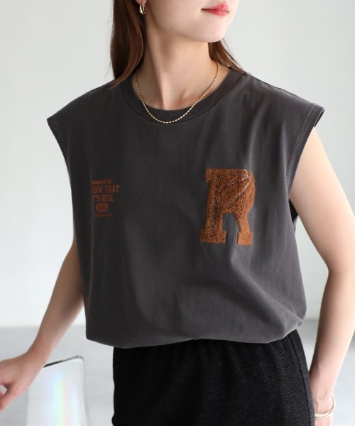Riberry(リベリー)/サガラ刺繍バスケロゴノースリーブTシャツ/img14