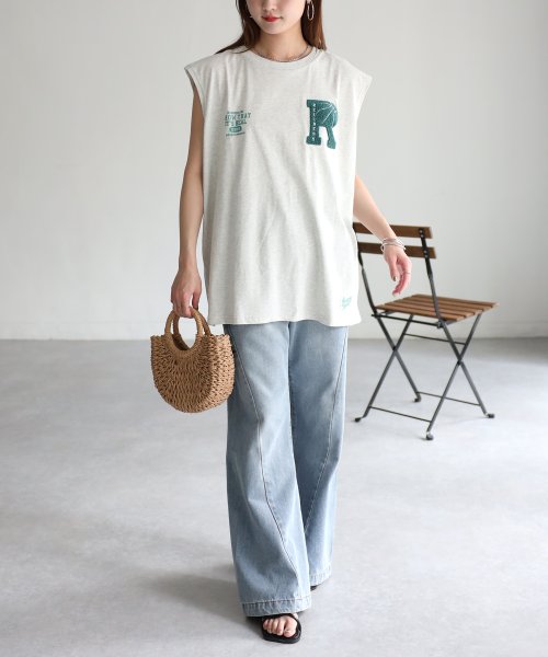 Riberry(リベリー)/サガラ刺繍バスケロゴノースリーブTシャツ/img21