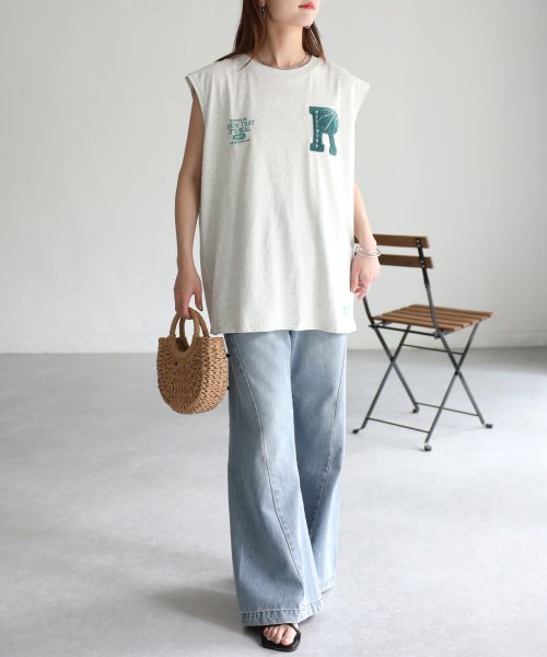 Riberry(リベリー)/サガラ刺繍バスケロゴノースリーブTシャツ/img23