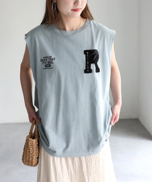 Riberry(リベリー)/サガラ刺繍バスケロゴノースリーブTシャツ/img24