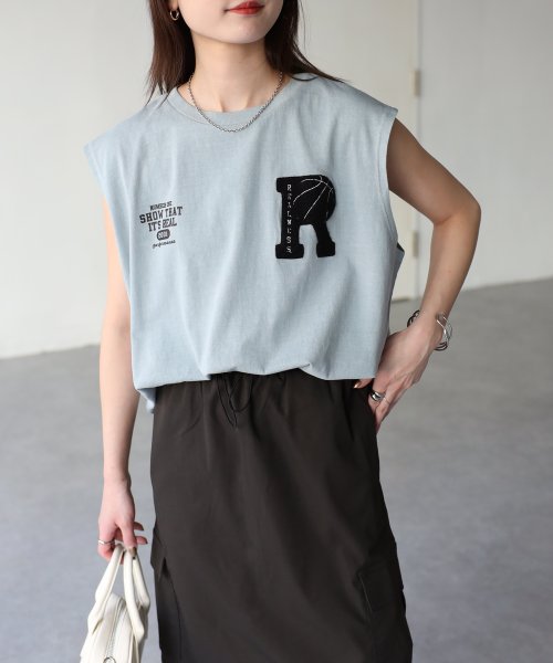 Riberry(リベリー)/サガラ刺繍バスケロゴノースリーブTシャツ/img30