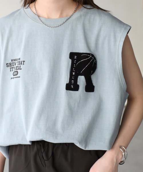 Riberry(リベリー)/サガラ刺繍バスケロゴノースリーブTシャツ/img33