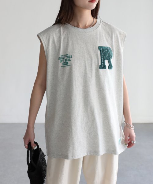 Riberry(リベリー)/サガラ刺繍バスケロゴノースリーブTシャツ/img36