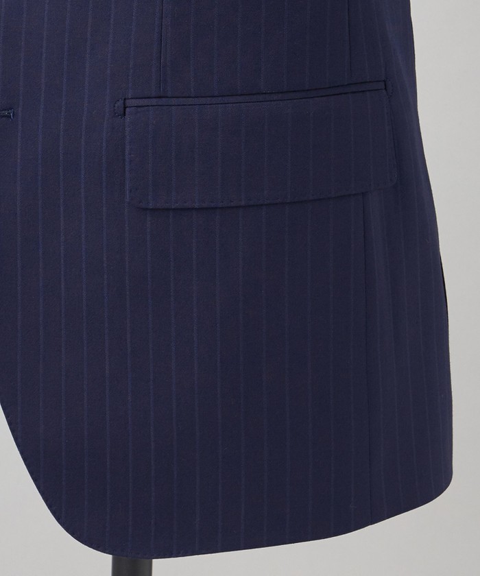 Ermenegildo Zegna】TRAVELLER スーツ(ネイビーストラ Ermenegildo Zegna】TRAVELLER スーツ(ネイビーストラ
