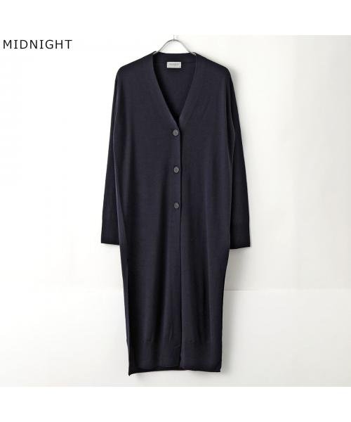 JOHN SMEDLEY カーディガン ALBIN Vネック 商品説明・肌触りの良いメリノウール製Vネック長袖カーディガン・ロング丈・サイドスリット・ポケットなし・ボタン留め※天然繊維の性質上、起毛の乱れや染色の過程において、製品の色ムラが見受けら M2200076501(17027円)