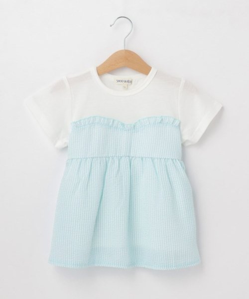 SHOO・LA・RUE(Kids) (シューラルーキッズ)/【110－140cm】異素材ドッキングTシャツ/img01