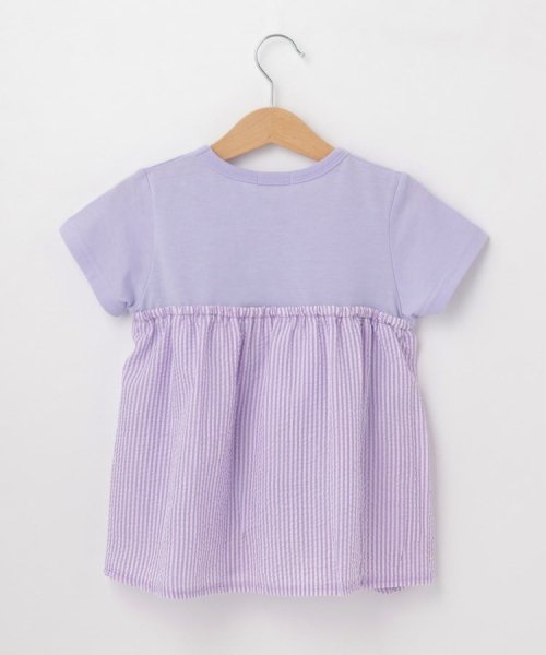 SHOO・LA・RUE(Kids) (シューラルーキッズ)/【110－140cm】異素材ドッキングTシャツ/img03