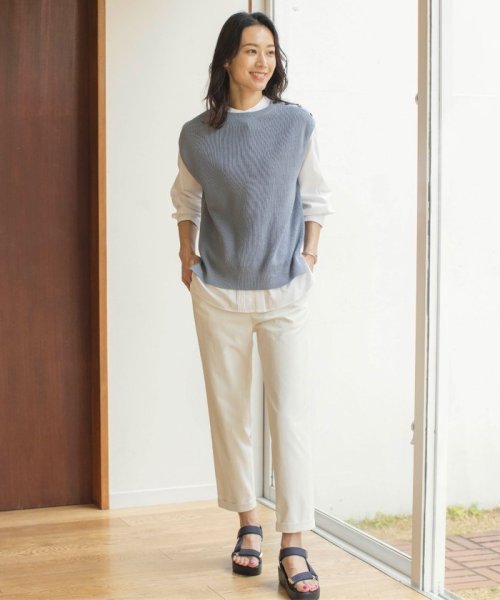 J.PRESS LADIES(J．プレス　レディス)/【洗える】GIMA COTTON ニット ベスト/img02