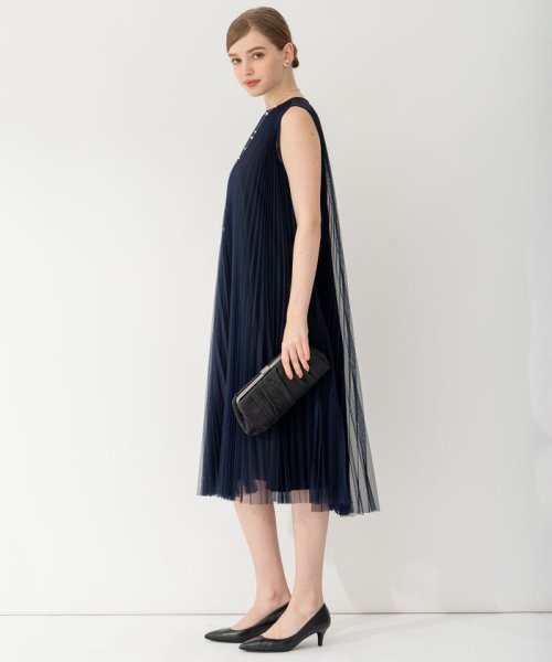 【APPLAUDIR】チュールプリーツ ドレス アプロディール APPLAUDIR