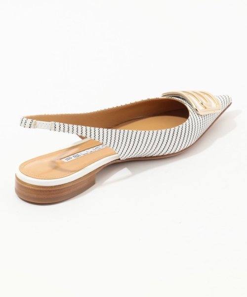 PELLICO ストライプスリングバックフラットシューズ 