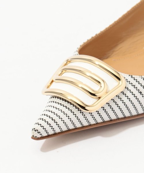 PELLICO ストライプスリングバックフラットシューズ 