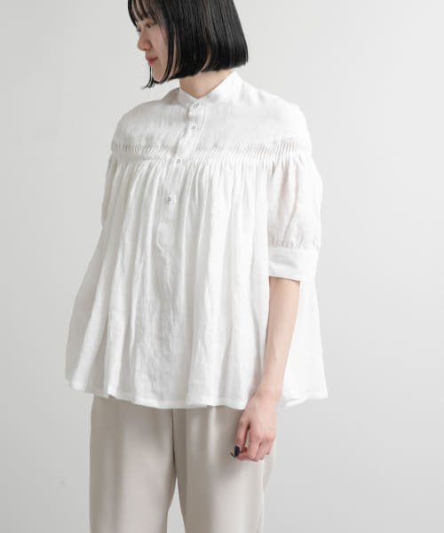 URBAN RESEARCH DOORS(アーバンリサーチドアーズ)/Scye　LinenTuckedPuff SleeveBlouse/img02