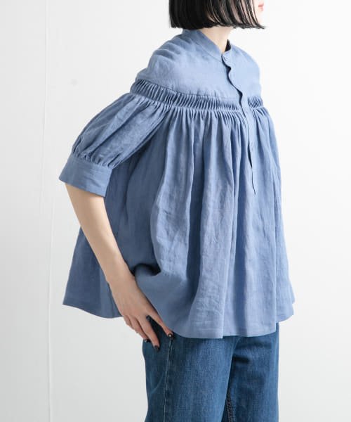 URBAN RESEARCH DOORS(アーバンリサーチドアーズ)/Scye　LinenTuckedPuff SleeveBlouse/img06