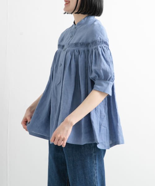 URBAN RESEARCH DOORS(アーバンリサーチドアーズ)/Scye　LinenTuckedPuff SleeveBlouse/img08