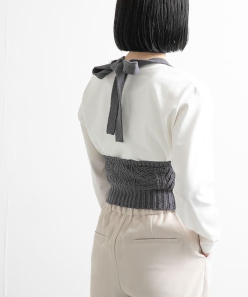 URBAN RESEARCH DOORS(アーバンリサーチドアーズ)/unfil　openworkcableknit top/img05