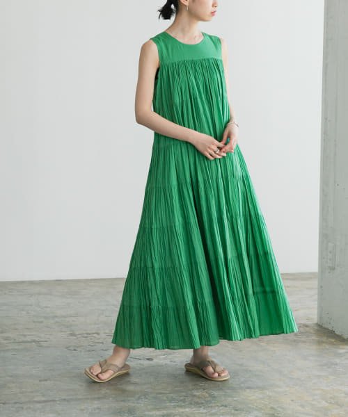 『一部WEB限定カラー』ティアードクリンクルワンピース 人気・おすすめ｜使いやすい・旅行におすすめ 品質保証 全国発送 在庫限り