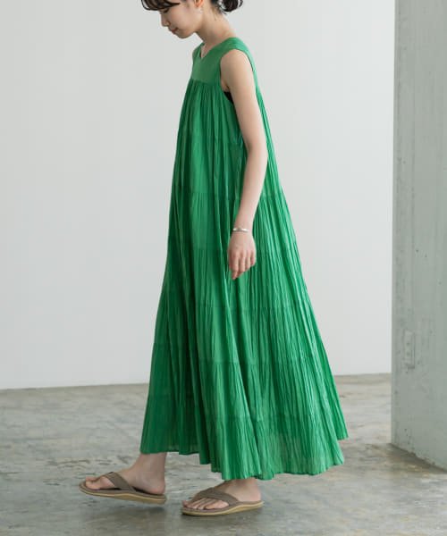 『一部WEB限定カラー』ティアードクリンクルワンピース 人気・おすすめ｜使いやすい・旅行におすすめ 品質保証 全国発送 在庫限り