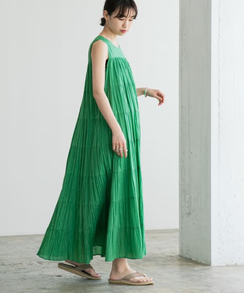 『一部WEB限定カラー』ティアードクリンクルワンピース 人気・おすすめ｜使いやすい・旅行におすすめ 品質保証 全国発送 在庫限り